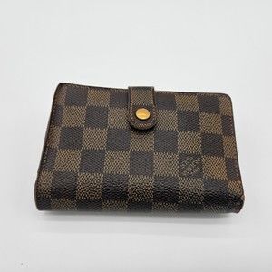 💯 Authentic Louis Vuitton Monogram Damier Ebene Viennois Bifold Kisslock…